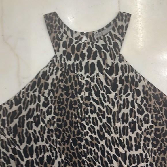 Zara Animal print sleeveless dress with an elasticated waist & black lining! - Picture 3 of 7